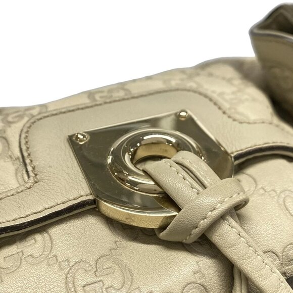 GUCCI Indie 177139 Gray Beige Leather - Tote Bag - Picture 8 of 16